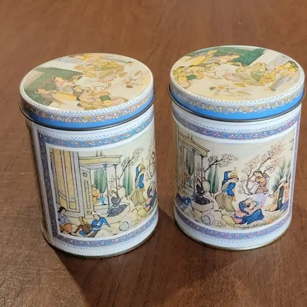 Vintage Ben Rickert Collectible Empty Tin Canister Container